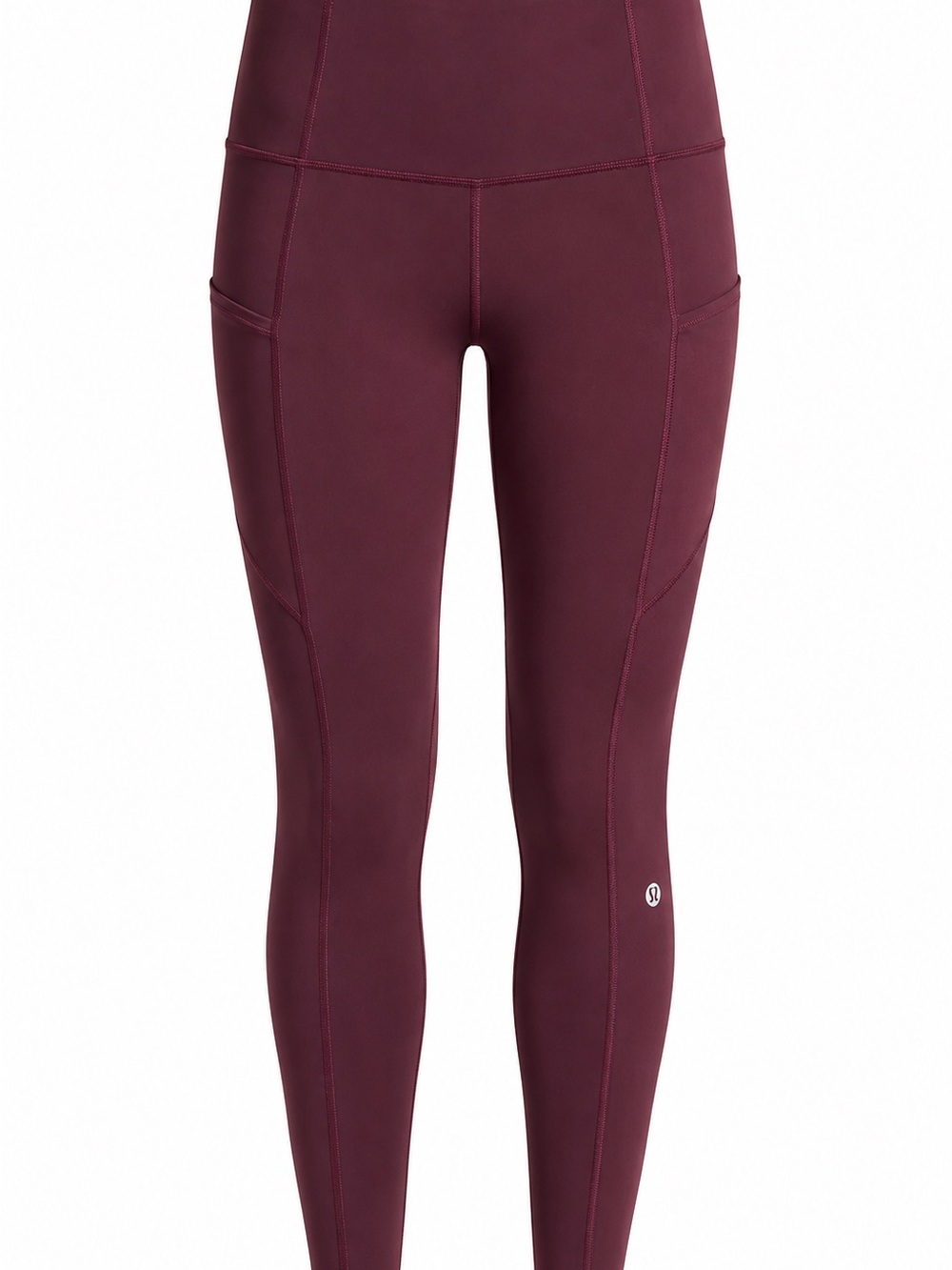 L4 Lululemon Size 4 Burgundy High-Rise Pocket Running Leggings